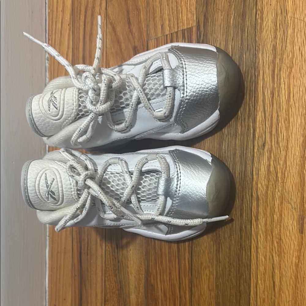 Reebok Kids Silver and White Sneakers